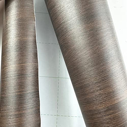 Moyishi Wood Grain Vinyl Sticker Decal Roll Car Interior Home Office Furniture DIY Film Wrap 30cmx100cm (Black) - color: Black