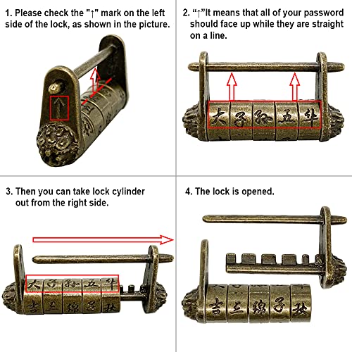 Mini Antique Butterfly Hasp Latch Lock, Bronze