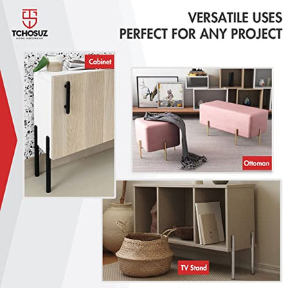 5Inch Side-Mounted Tapered Metal Legs,4PCS Mid-Century Modern,Black - color: Black, size: 5 in