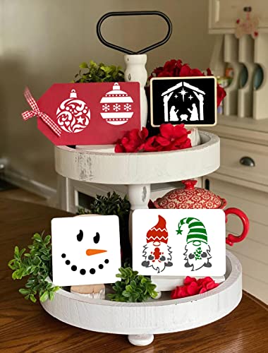 Christmas Stencils for Crafts Reusable 3" Small Holiday Stencils - style: Christmas 3"/50p