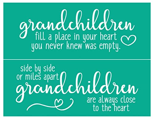 Grandchildren Quote Silk Screen Stencil, Reusable Self‑Adhesive Mesh Stencil for Painting Wood Signs, Farmhouse Home Decor DIY Gift for Grandma & Grandpa