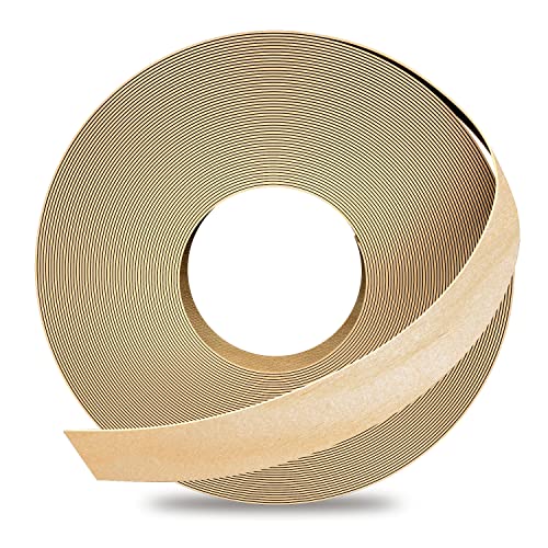 GSCIT Club Birch Edge Banding, 1/2 inch x 10ft roll of Wood Veneer Edge Banding Pre-glued Flexible, Real Wood Tape Banding for Cabinet Repair Furniture - color: Birch, size: 1/2"x 10ft