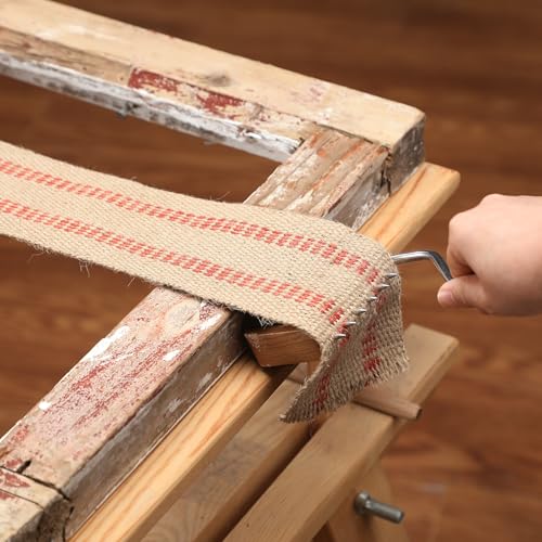 Lanties Upholstery Tool Kit Stretcher 10 Yds Jute Webbing, Red, Gooseneck - color: Red, style: Gooseneck