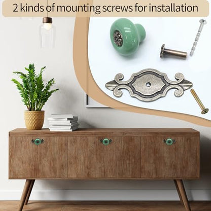 Ceramic Knobs, Green Dresser Knobs, 10pcs - color: Green, size: 10 Pieces