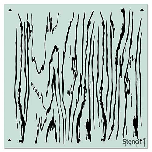Stencil1 Wood Grain Pattern Stencil 11" x 11" Rustic Farmhouse Wall Decor
