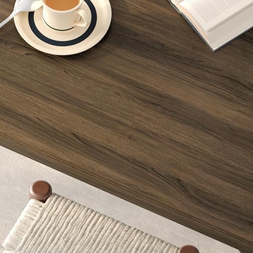 Dark Brown Wood Wallpaper for Furniture Wood Grain Contact Paper - color: Dark Brown, size: 15.7"W x 354"L