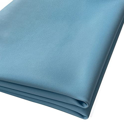 Faux Leather Fabric 1 Yard 54" x 36" Soft Solid Color Crafts Material 0.9mm Thick Perfect for Upholstery Covers, Bags, Leather Clothing and Accessories (Sky Blue) - color: Sky Blue