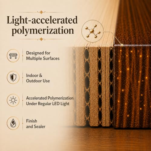 LEDICODE Advanced Polymer Wood Finish & Sealer, Plant-Based, 300ml - size: 300 ml/ 10.14 Fl Oz