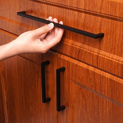 KOOFIZO 1 Pack 12-3/5 in Matte Black Cabinet Pull, Black Drawer Handle 1816 - color: Black, size: 12-3/5" CC - 1Pcs