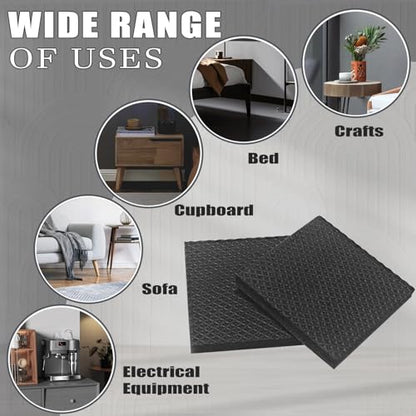 Yelanon Non Slip Furniture Pads for Hardwood Floors 16 Pcs 2.5" Square - size: 16 pcs 2.5" Square