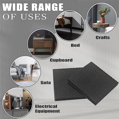 Yelanon Non Slip Furniture Pads for Hardwood Floors 12 Pcs 2" Square - size: 12 pcs 2" Square