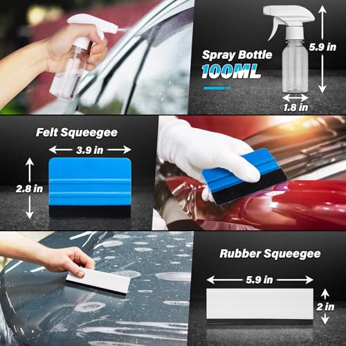 DIYSELF 20 Pcs Car Window Tint Kit with Squeegee and Tinting Tools - size: 20-Pack