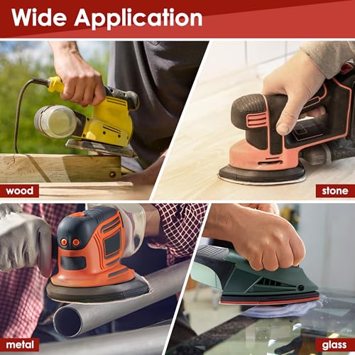 1 Pcs Mouse Sander Replacement Pads with 30 Pcs Sandpaper