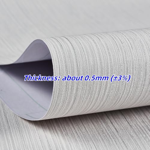 Haimin Grasscloth Wallpaper Textured 24in X 393in Fabric Contact Paper Wall Paper Textured Linen Peel and Stick Self-Adhesive Thick Vinyl Embossed Film Wallpaper (Beige Grey) - color: Beige Grey