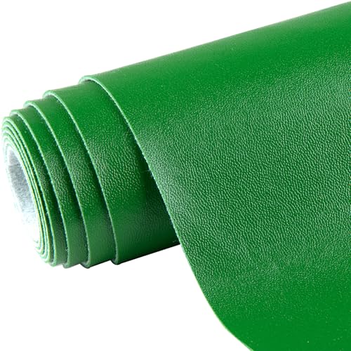 Ramya 16x54 Inch Smooth Faux Leather Sheet,Used for Different DIY Process Projects, Leather Earrings,Upholstery, Leather Roll in Multiple Colors (Green) - color: Green
