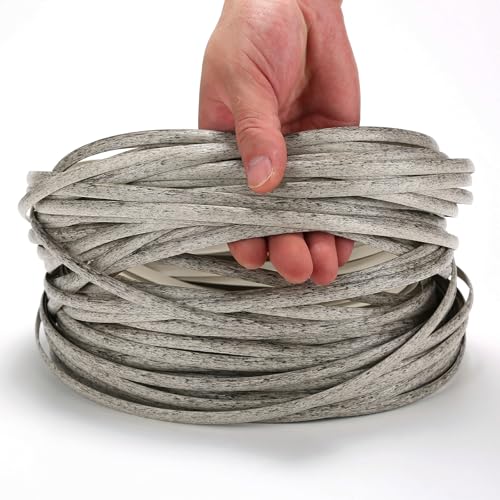 2.2 Lbs Mottled Gray Wicker Repair Supplies, 520 Ft Plastic Rattan Replacement Material, Wicker Repair Kit for Patio Furniture Repair - color: Mottled Grey, size: 2.2 Lbs