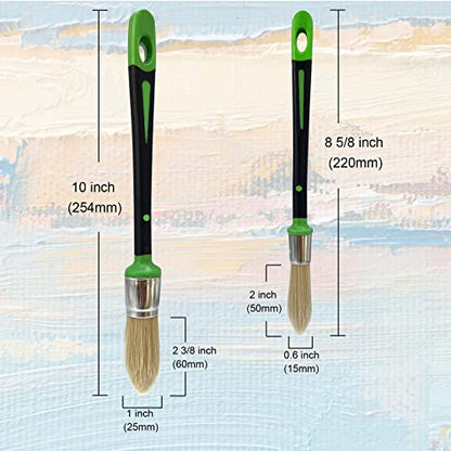 Magimate Tapered Trim Brush Set for Corners, Sash, 0.6 Inch & 1 Inch, 2 Pk - size: 1 inch & 3/5 inch