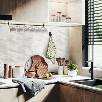 Vieshful 20pcs Peel and Stick Backsplash Tile，12"x12" Self Adhesive Marble Tile for Wall, PVC Waterproof Shower Wall Panels, Back Splash Stick on Tiles for Kitchen Bathroom Living Room - color: White+Yellow