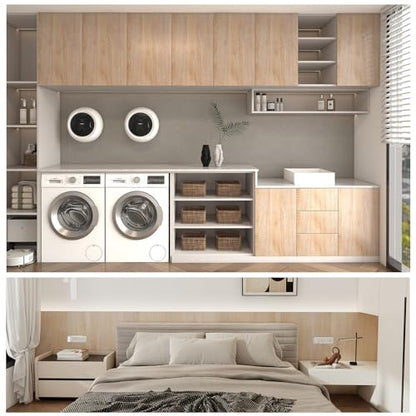 Peel and Stick Wallpaper Contact Paper Wood Natural Oak Wood Grain Contact Paper Thicken Textured for Cabinets and Drawers Countertops Waterproof Self Adhesive Vinyl 23.6" x 393" - color: Natural Oak, size: 23.6"W x 393"L