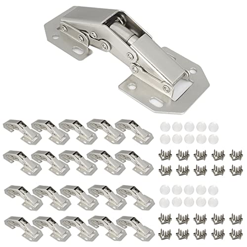 20-Pack Hidden Hinges for Cabinet Doors Frameless Cabinet Concealed Surface Mount Hinges - size: 20 Pack