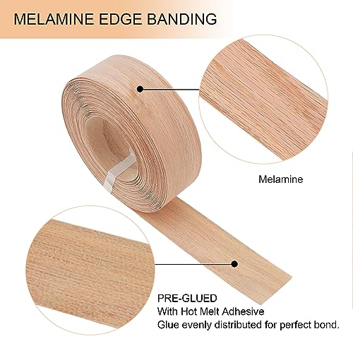 Oak Edge Banding 2 inch x 50ft Roll Wood Veneer Edging Strips Real Tape Banding for Cabinet Furniture Repair