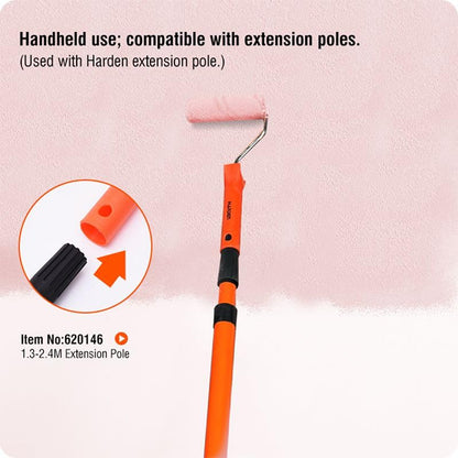 Edward Tools 7-Piece Paint Roller Kit – 4″ & 2″ Mini Rollers, Polyester & Sponge Covers, Roller Frames and Paint Tray for Trim & Detail Painting