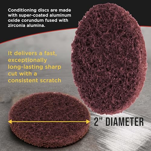 Dura-Gold 2" Diameter Surface Conditioning Discs Maroon Medium Sanding Grit - style: Medium