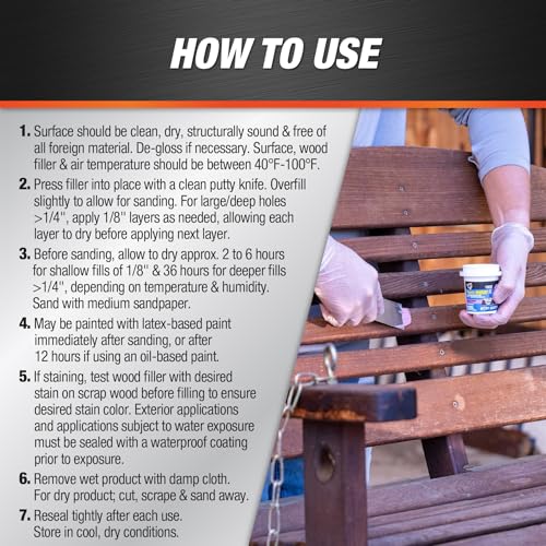 DAP Plastic Wood-X with DryDex Wood Filler, Natural, 5.5 Oz (7079800540) (Pack of 6) - size: 5.5 oz (Pack of 6)