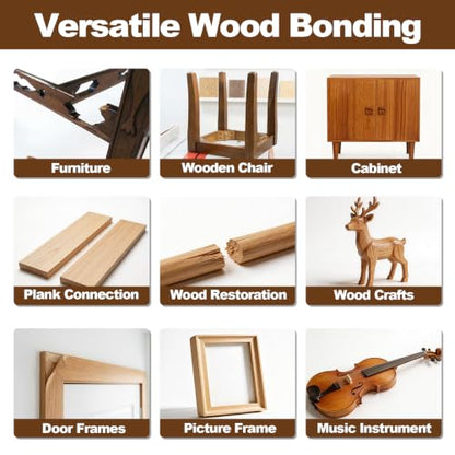 Wood Super Glue 60 Gram Clear Instant CA Glue for Woodworking Wooden Crafts - size: 2oz-thick
