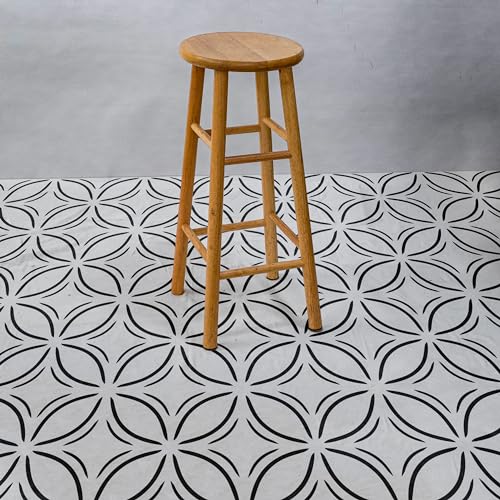 2 Pcs 12" x 12" Tile Stencil Painting Stencil for Walls and Floors - Reusable - Stencils for Painting - Stencil for Home Decor (Leaf Lattice) - style: Leaf Lattice
