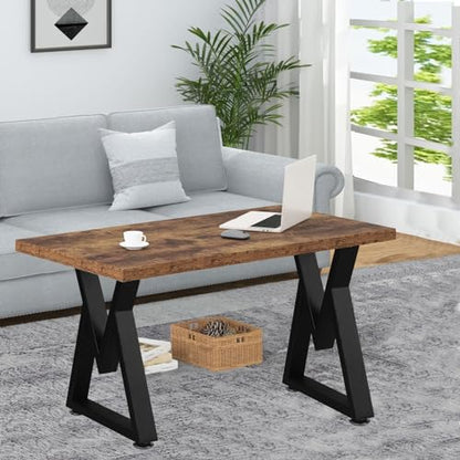 NXN-HOME 16'' Tall Metal Table Legs for Furniture, Bench Legs, Coffee Table Legs, Heavy Duty Desk Legs, Mid Century Home DIY Projects Black Furniture Legs(16”H x 11.8”W) - size: 16 inches-V Shape