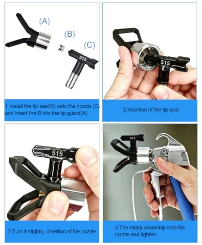 515 Spray Tip Airless Paint Sprayer Tips Reversible Spray Nozzle Spray Tips