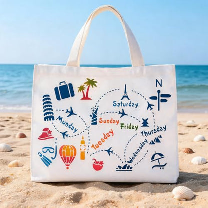 TIAMECH A4 Reusable World Travel Landmark Stencil for Painting - color: World Travel Landmark