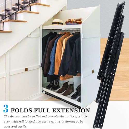 Heavy Duty Drawer Slides 12 14 16 18 20 22 24 26 28 30 32 34 36 40 44 48 52 56 60 Inch 500 Lbs Side Mount Full Extension Ball (Load: 250 lb – Bottom Mount, 16 Inch) - size: 16 Inch, style: Load: 250 lb – Bottom Mount