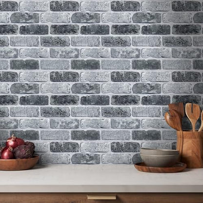 Commomy 3D Faux Brick Peel and Stick 10 pcs 11.8" x 11.8" - color: Brick-WEC