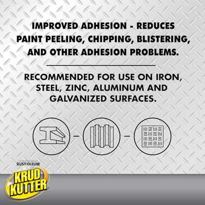 Krud Kutter Metal Clean and Etch, 1 Gallon, Prepaint Surface Prep for Metal, Removes Rust, Dirt and Residue, Helps Improve Coating Adhesion, Low Odor Formula for Steel.