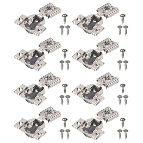 Blum 38N355BE08x10 Compact Soft-Close 1/2'' Overlay Blumotion Hinge, Nickel Finish (Pack of 10) - size: Pack of 10, style: Without Screws