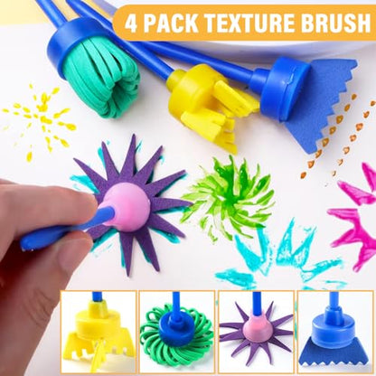 53-Pack Sponge Paint Brushes, Washable Painting Brushes - style: 53 Pcs
