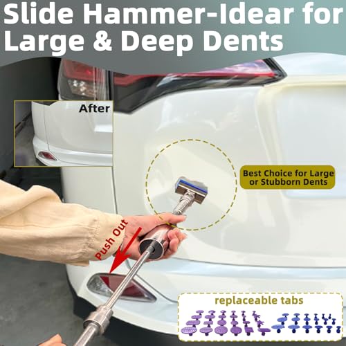 168 Pcs Paintless Dent Removal Rods, Paintless Dent Repair Tools, Black Lifter Puller Car Dent Repair Kit, Car Dent Puller with Manganese Steel Material, Dent Removal Kit for Dent Repair