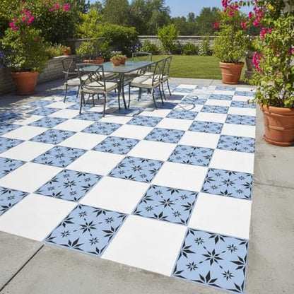 2-Pack 12" x 12" Reusable Tile Stencils, Geometric Star Pattern - size: Snowflake Design