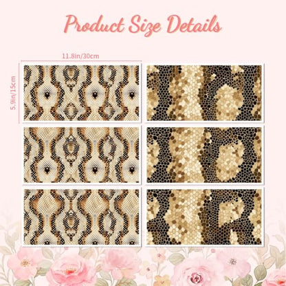 Peacoblue Snakeskin Texture Rub On Transfers for Furniture Craft 6"x12" - style: Snakeskin Texture
