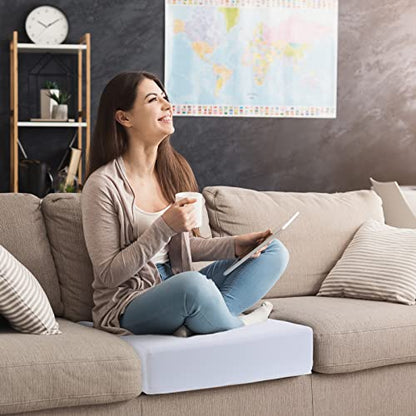 HOMBYS Couch Cushion Replacement Wrapped with Polyester Batting, High Density Couch Cushions Inserts with Dacron Fiber Layer,Upholstery Cushion Padding with Removable Cover,6 inch Thick,22"x22" - size: 22"x22"x6"