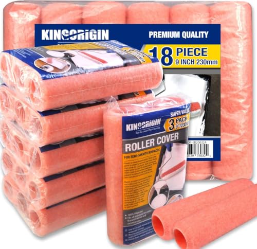 King Origin Paint Roller Covers, 18 Pack, 9 Inch Paint Roller - size: 18 PCS, 9-Inch
