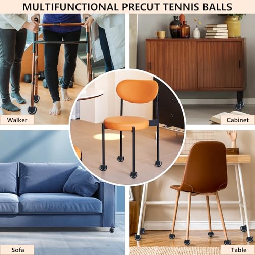 Precut Tennis Balls for Walker and Furniture Legs,30 Pack - color: Black, size: 30 Pack