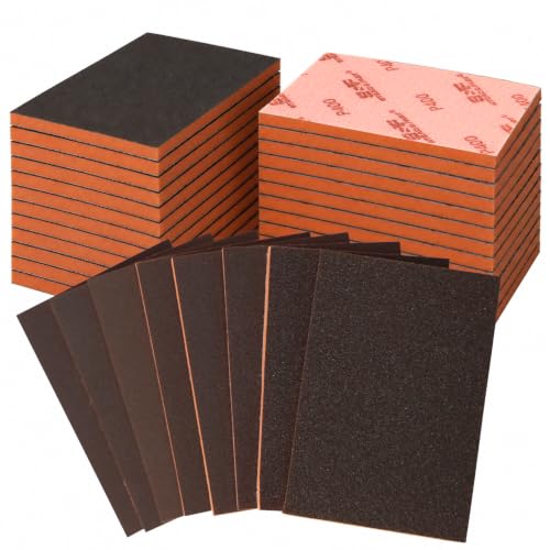 S&F STEAD & FAST Reusable Sanding Sponge Assortment, 24 Pcs, 180-3000 Grit