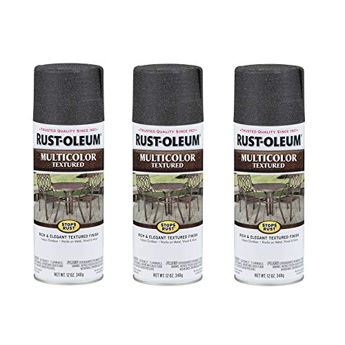 Rust-Oleum Stops Rust Multi-Color Textured Spray Paint, Aged Iron - color: Aged Iron, size: 12 Ounce (Pack of 3)