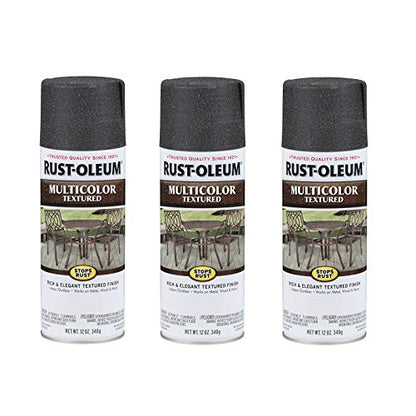 Rust-Oleum Stops Rust Multi-Color Textured Spray Paint, Aged Iron - color: Aged Iron, size: 12 Ounce (Pack of 3)