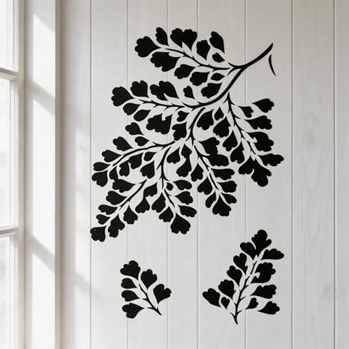 TIAMECH A4 Reusable Maidenhair Fern Leaf Stencil for Painting - color: Maidenhair Fern Leaf