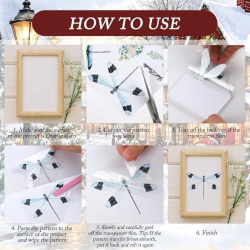 16 Pcs Christmas Winter Rub on Transfers for Crafts Furniture - color: Christmas Winter