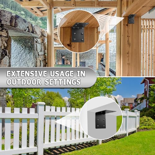 4 PCS Heavy Duty Steel Corner Brackets, 5"x5"x4" 90 Degree L Right Angle Bracket, DIY L Shelf Brackets, Metal Joint Timber Connector Support for Wood Shelves, Furniture - size: 5x5x4in